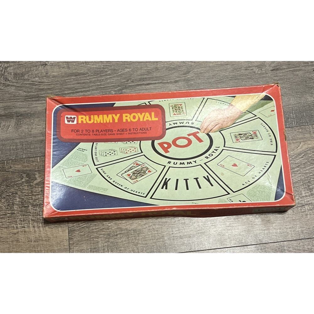 Vintage 1973 Whitman Rummy Royal Game Play Mat 30 x 30